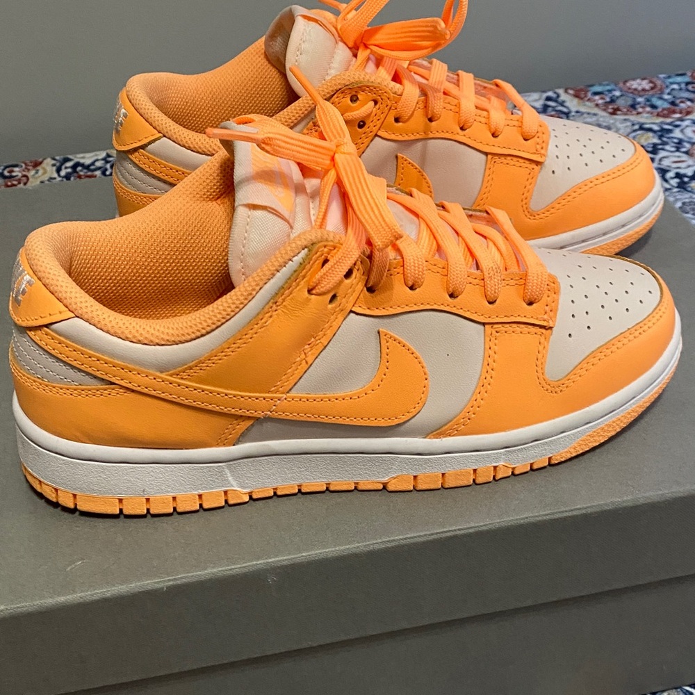 Nike Vibrant Orange and Cream Low-Tops